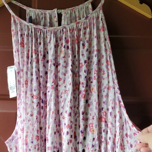 New York & Company Pink Floral Halter Sundress - Picture 6 of 12